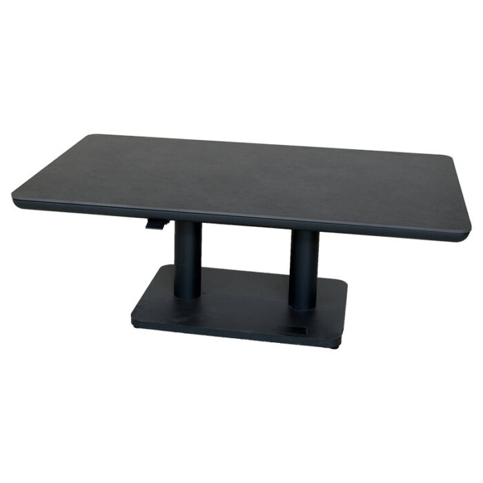 Oosterik home Sedalia verstelbare lounge tafel midnight grey II B 140 x D 80 x H 51 72 cm – grijs