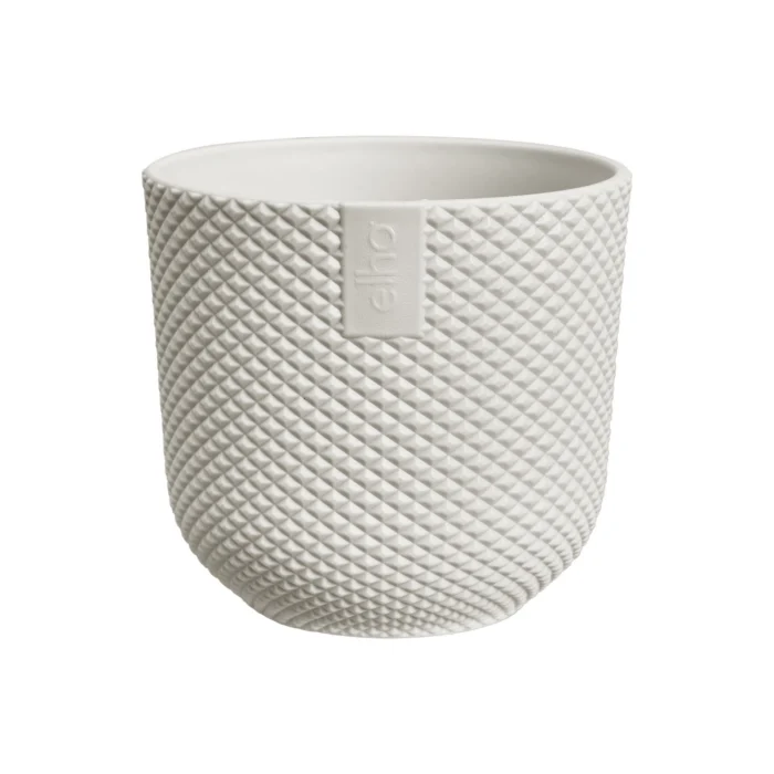 Elho Jazz rond mini 7 cm zijdewit bloempot - wit