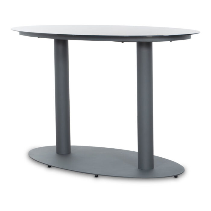 LUX outdoor living Orlando bartafel tuin 6 personen | staal | antraciet | 180cm ovaal