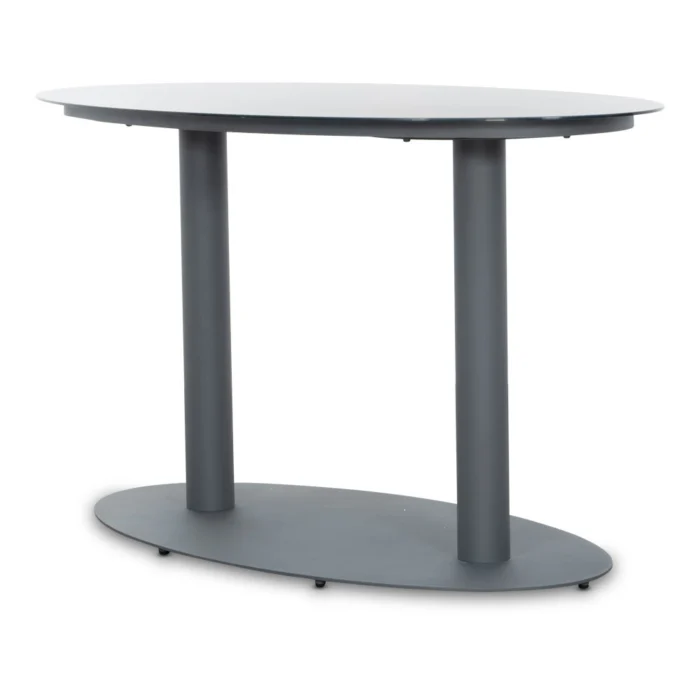 LUX outdoor living Orlando bartafel tuin 6 personen | staal | antraciet | 180cm ovaal