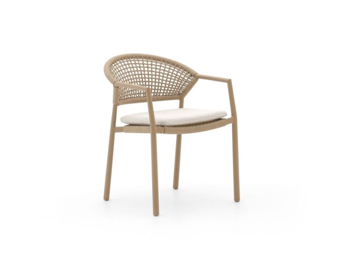 Hartman tuinmeubelen Hartman Taragona dining tuinstoel stapelbaar Laagste prijsgarantie! – Taupe