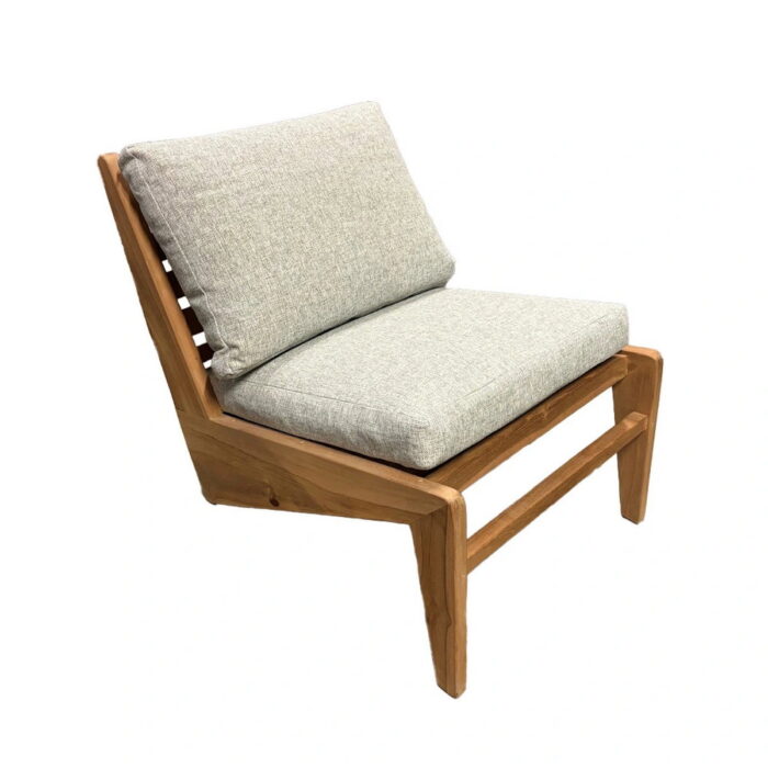 Buitengewoon de boet Consica Lounge Teak Stoel – bruin;grijs