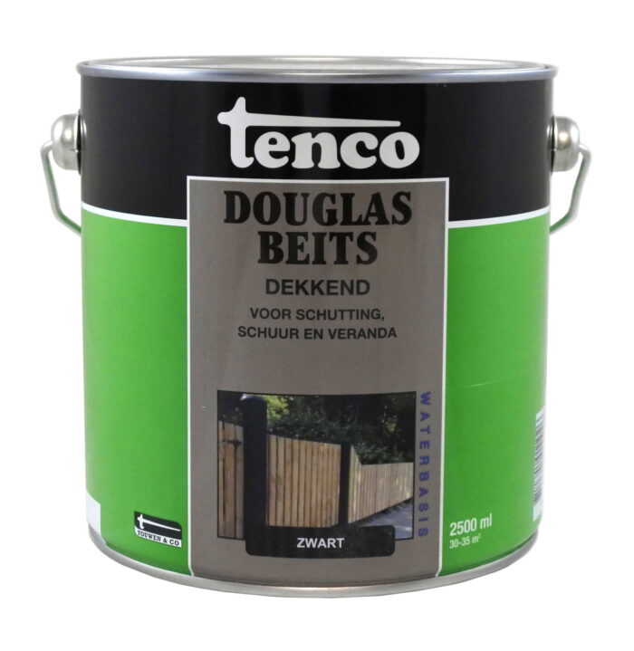 Tenco Douglas beits dekkend zwart 2,5l verf/beits