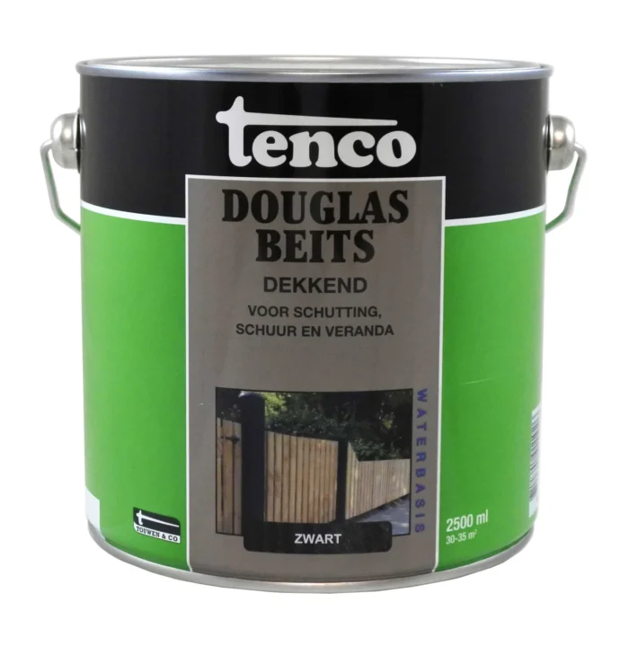 Tenco Douglas beits dekkend zwart 2,5l verf/beits