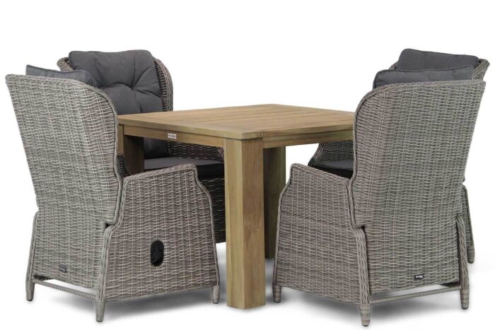 Garden Collections Edingburgh/Brighton 100 cm dining tuinset 5-delig – Grijs-antraciet
