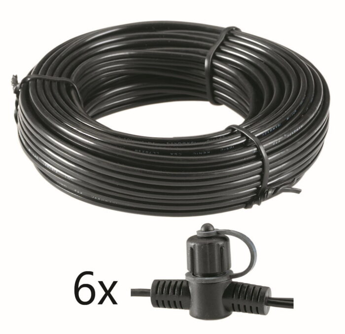 Garden lights Buiten verlichting Hoofdkabel 15 meter – zwart