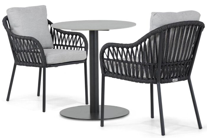 Coco Puerto/Como 70 cm dining tuinset 3-delig – Grijs-antraciet