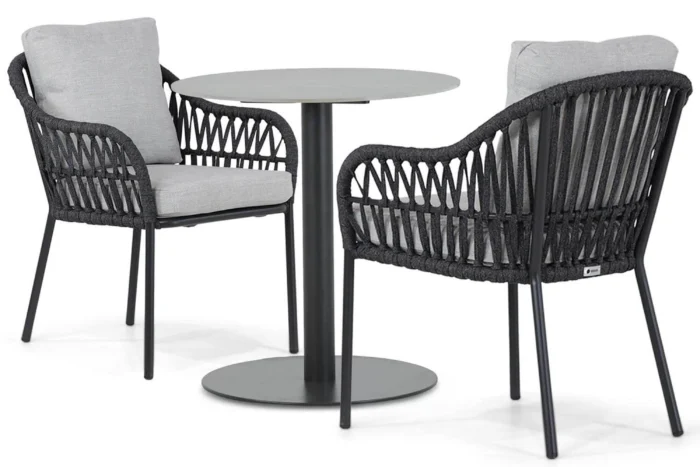 Coco Puerto/Como 70 cm dining tuinset 3-delig - Grijs-antraciet