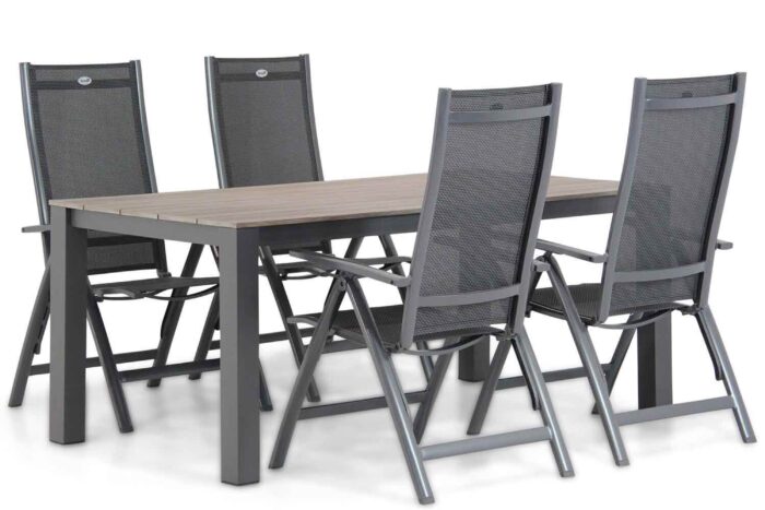 Hartman Royal Club/Valley 180 cm dining tuinset 5-delig – Grijs-antraciet