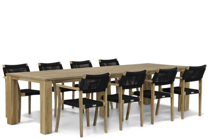 Lifestyle Garden Furniture Dallas/Brighton 300 cm dining tuinset 9-delig-2 – Zwart