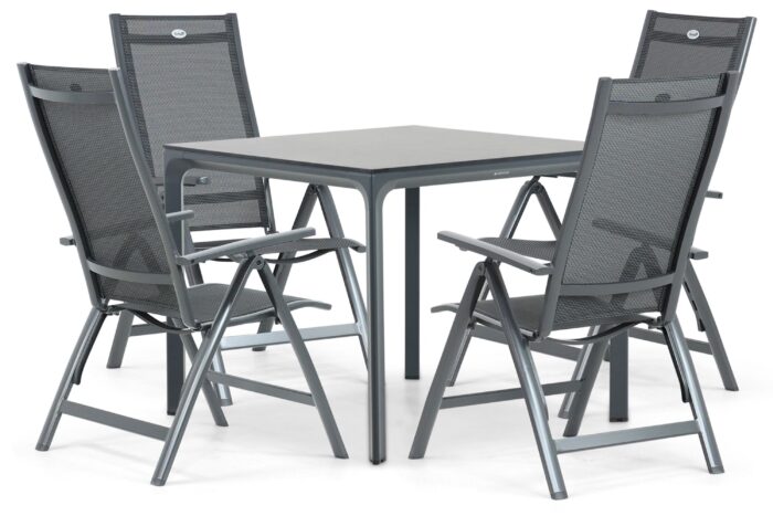 Hartman Royal Club/Cesar 90 cm dining tuinset 5-delig – Grijs-antraciet