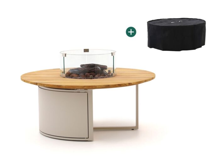 Cosiloft lounge vuurtafel ø120cm (h: 50cm) – Bruin