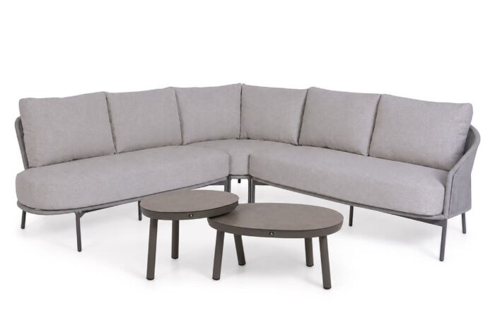 4 Seasons Outdoor Florence/Livo hoek loungeset 5-delig – Transparant