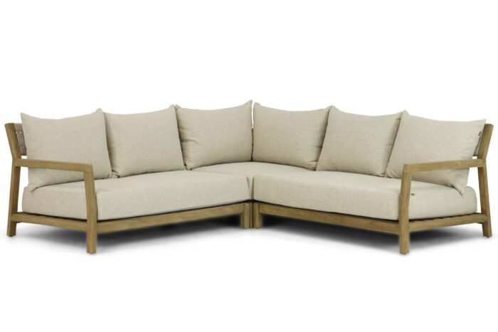 Santika Furniture Suka hoek loungeset 3-delig – Old teak greywash