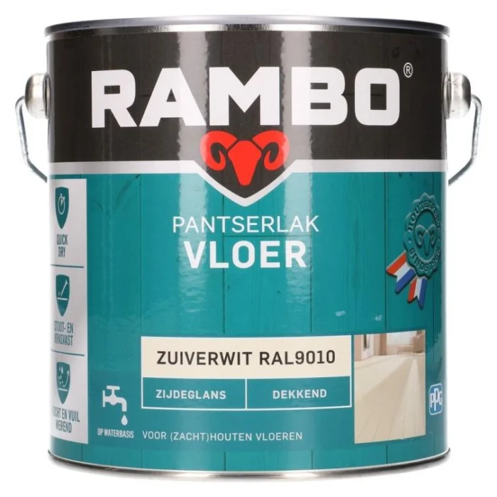 Rambo Pantserlak vloer dek zg 9010 2,5l - wit