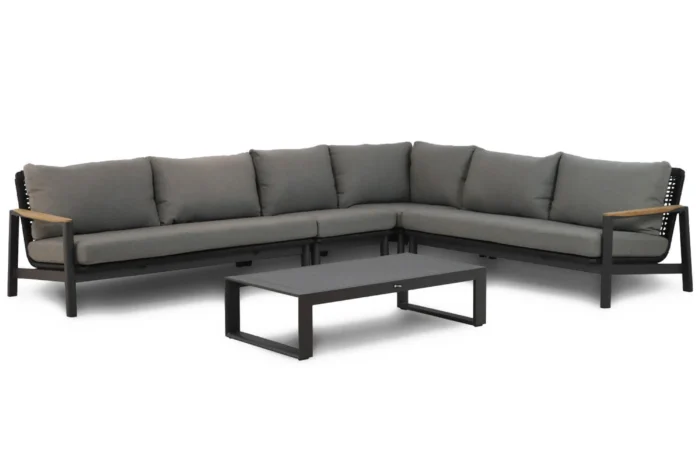 Coco Ralph/Zaga hoek loungeset 5-delig - Grijs-antraciet