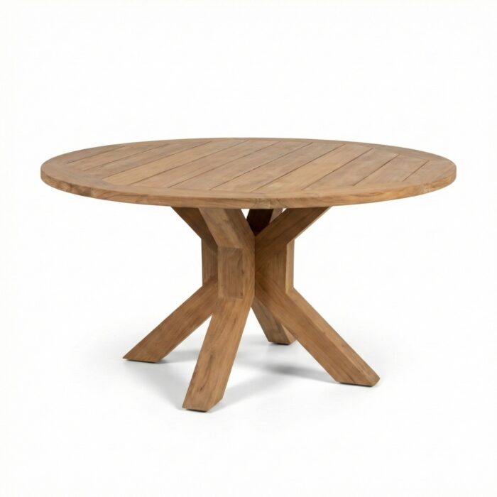 BUITEN living Genua dining tuintafel 5 personen | teakhout | Natural Teak | 140cm rond