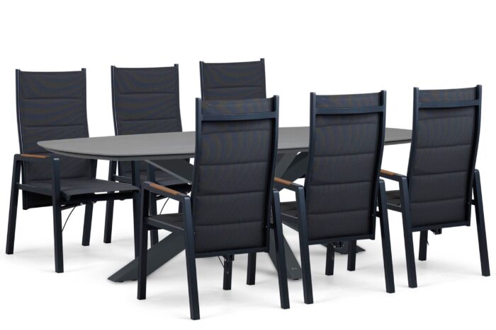 Lifestyle Garden Furniture Essence/Voyage 240×120 cm dining tuinset 7-delig – Grijs-antraciet