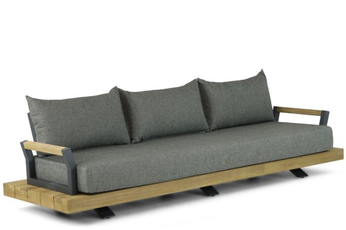 Santika Furniture Supreme lounge tuinbank 3-zits – Taupe-naturel-bruin