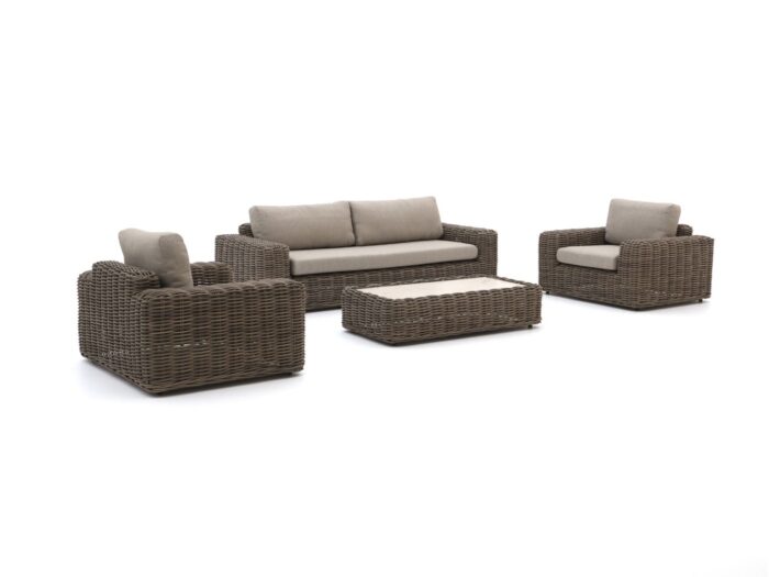 Intenso Furniture Intenso Segrino stoel-bank loungeset 4-delig Laagste prijsgarantie! – Taupe