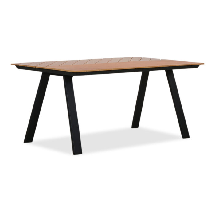 LUX outdoor living Sofia dining tuintafel 4 personen | polywood + aluminium | Natural Wood | 160cm – Natural Teak