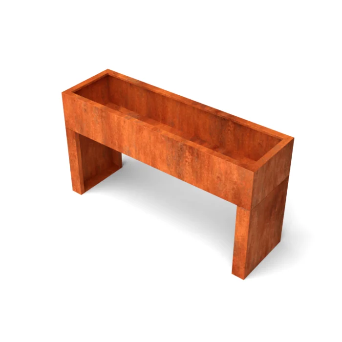 Geroba Altua E x clu hoge plantenbakken Cortenstaal 1650 x 500 x 603 mm - oranje