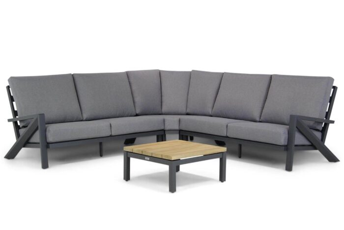 Santika Furniture Cinta/Riviera hoek loungeset 4-delig – Grijs-antraciet