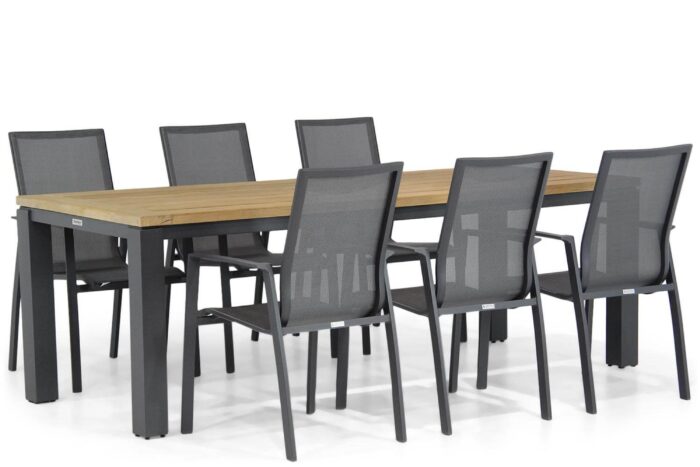 Lifestyle Garden Furniture Ultimate/Veneto 230 cm dining tuinset 7-delig – Grijs-antraciet