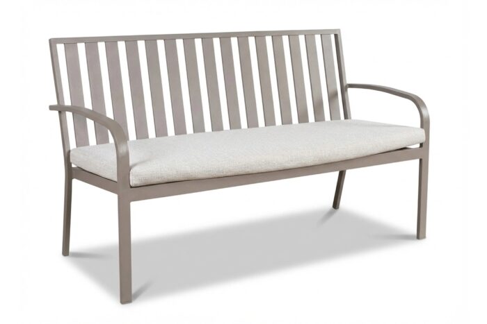 Milan Alu 3-seater bench Taupe – Zand/Beige
