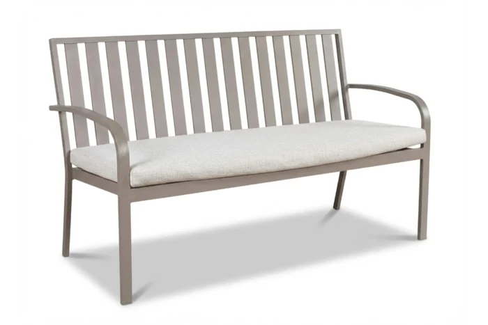 Milan Alu 3-seater bench Taupe - Zand/Beige