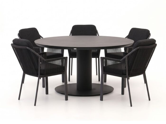 Tierra Outdoor Liv/La Fonte Ø150cm dining tuinset 6-delig stapelbaar
