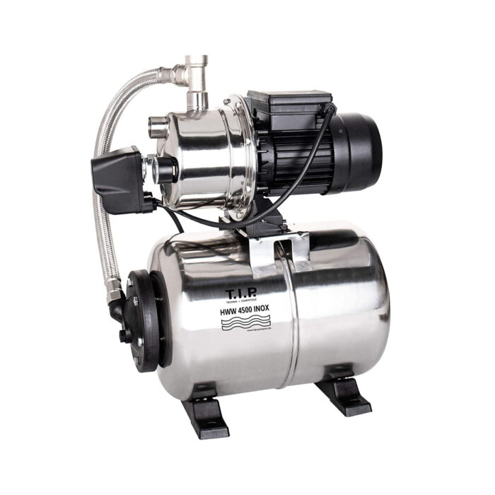 T.I.P. HWW 4500 INOX Hydrofoorpomp – Rood / zwart / RVS