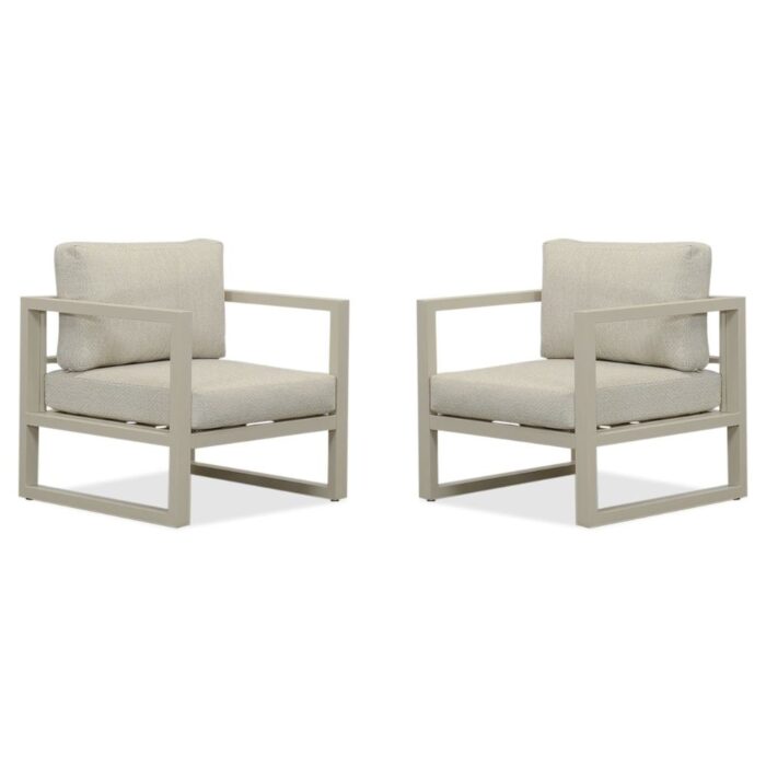 LUX outdoor living Cordoba loungestoel tuin set van 2 | aluminium | beige