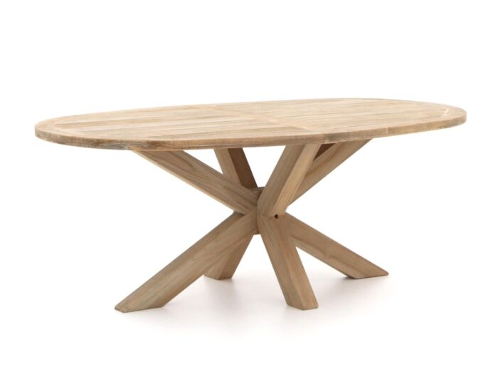 ROUGH Furniture ROUGH-Y Ellips dining tuintafel 200x110cm Laagste prijsgarantie! – Bruin
