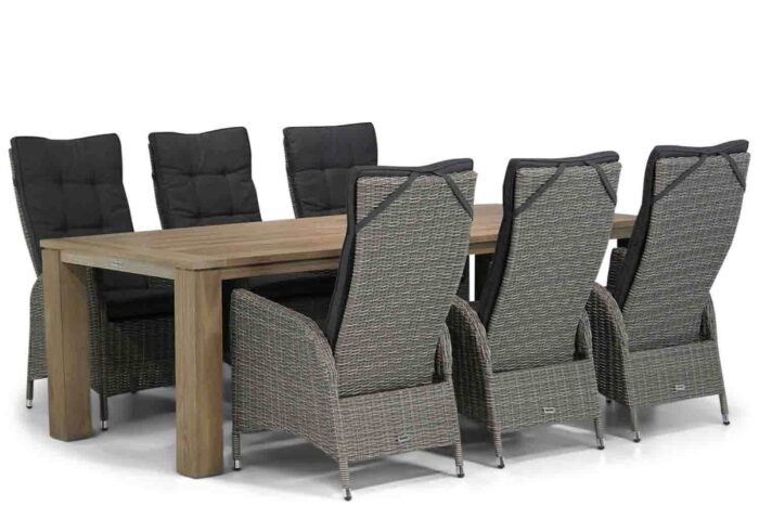 Garden Collections Lincoln/Brighton 240 cm dining tuinset 7-delig – Grijs-antraciet