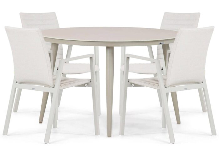 Osmen Joliet/Vienna 120 cm dining tuinset 5-delig – Taupe-naturel-bruin