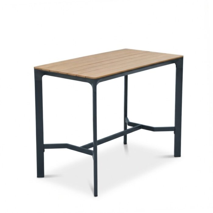 LUX outdoor living Denver dining bartafel 4 personen | polywood + aluminium | antraciet | 130x70cm