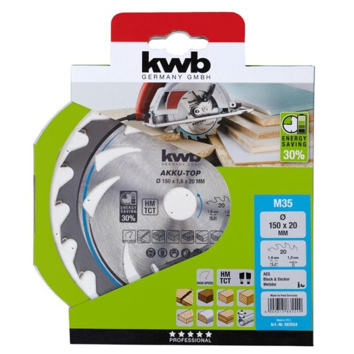 Kwb Cirkelzaagblad hm 150×20 35m II