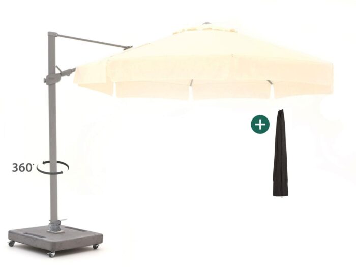 Shadowline Miami zweefparasol ø 350cm – Wit