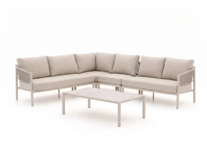 Bellagio tuinmeubelen Panaro hoek loungeset 5-delig - Taupe