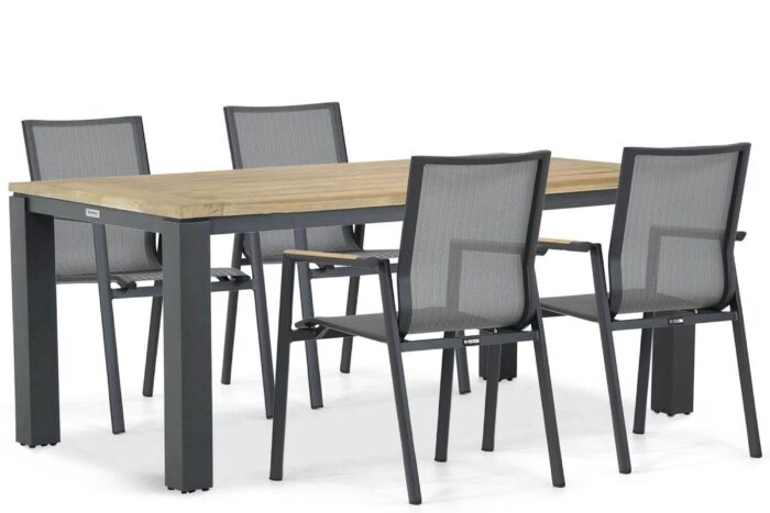 Lifestyle Garden Furniture Fiora/Veneto 180 cm dining tuinset 5-delig – Grijs-antraciet