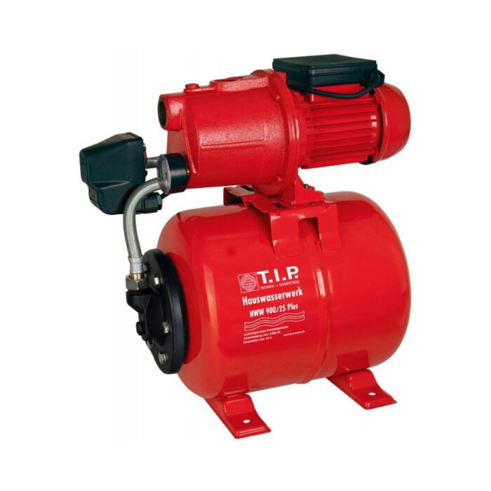 T.I.P. HWW 900/25 Plus Hydrofoorpomp – Rood / zwart / RVS