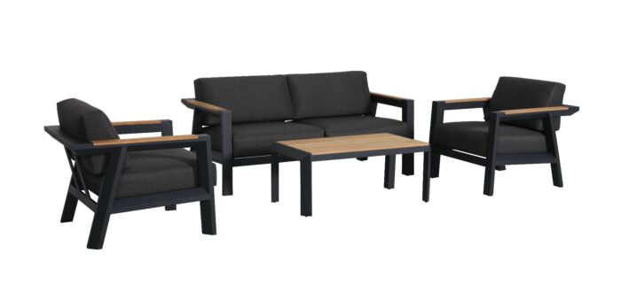 Aluminium loungeset Alexia I 4 personen