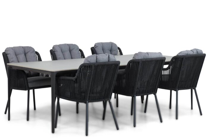 Santika Furniture Tendenza/Gianna 240 cm dining tuinset 7-delig – Grijs-antraciet