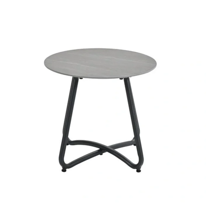 Garden impressions Vento Bijzettafel Carbon Black dia 45xH41 cm - grijs;zwart
