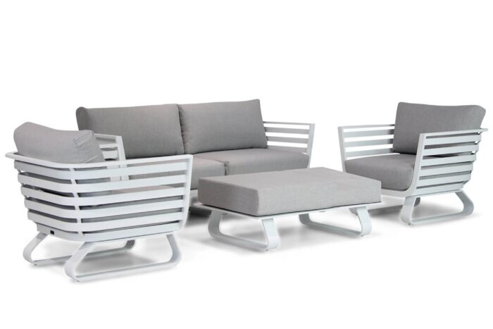 Santika Furniture Sovita stoel-bank loungeset 5-delig – Wit