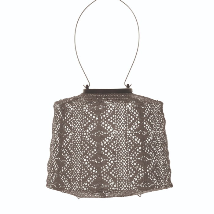 Lumiz Lampshade 20 Lace Taupe Solar lampion – bruin
