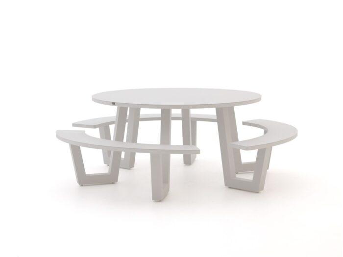 Bellagio tuinmeubelen Bellagio Cavoli picknicktafel ø150cm Laagste prijsgarantie! – Wit