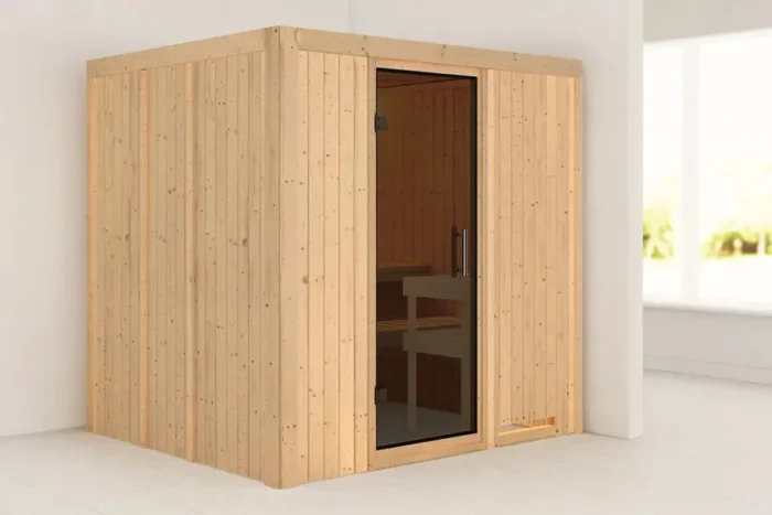 Karibu | Sodin Sauna met Dakkraag | Energiesparende Deur