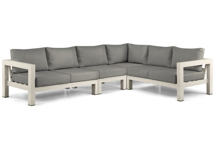 Lifestyle Garden Furniture Luca hoek loungeset 4-delig – Taupe-naturel-bruin